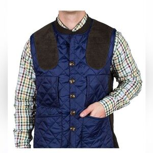 Southern Proper Men's Navy and Black Quilted shooting Vest